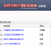 政府采購代理機構(gòu)名單